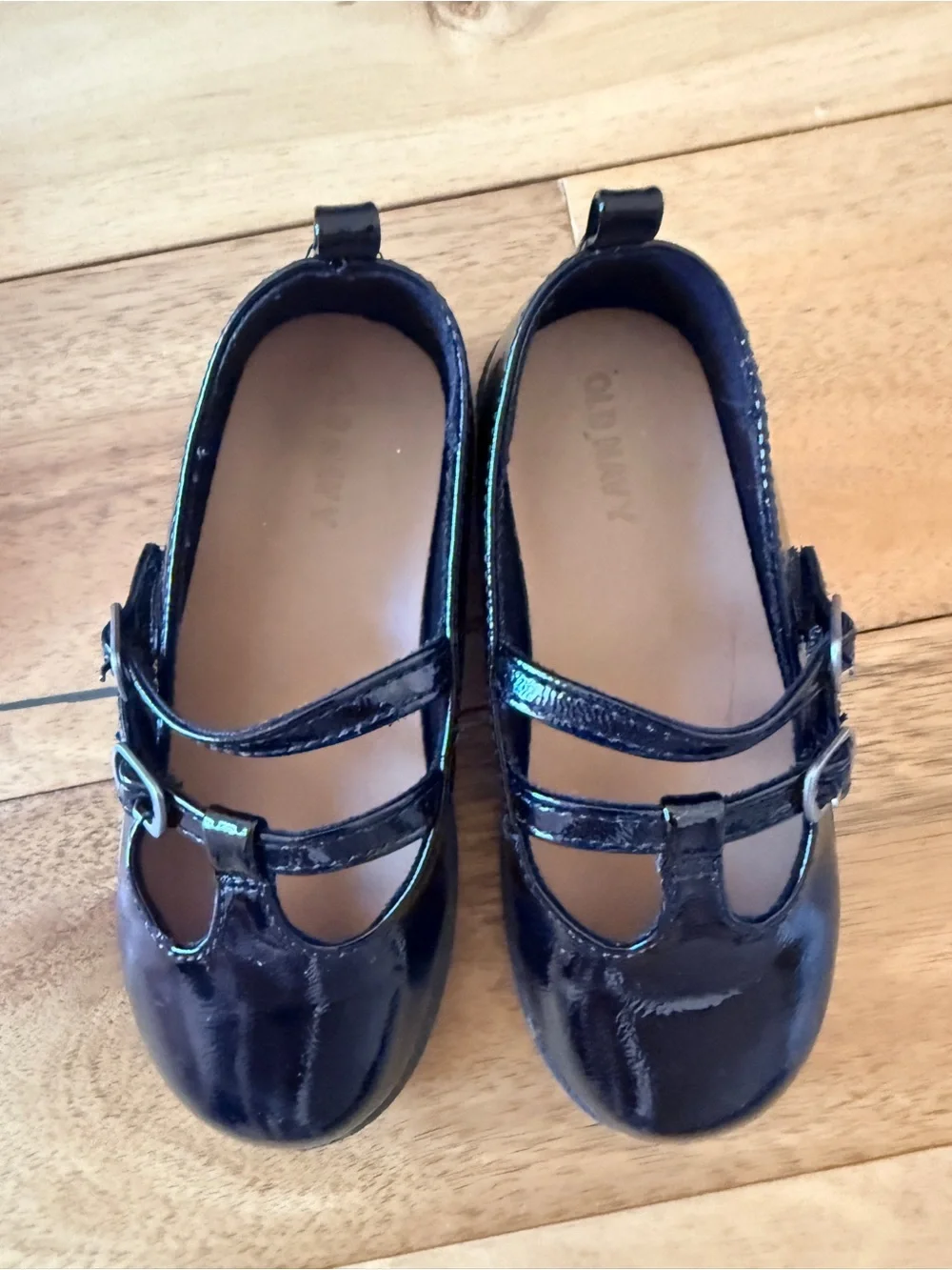 Old Navy Black Patent Mary Jane Double-Strap Dress Shoes